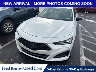 2023 Acura TLX with Platinum White Pearl Exterior