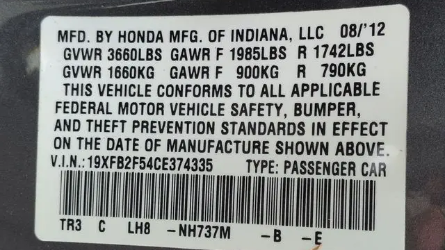 2012 Honda Civic LX