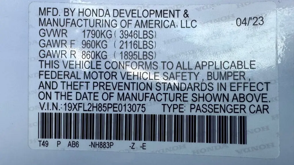 2023 Honda Civic Sport