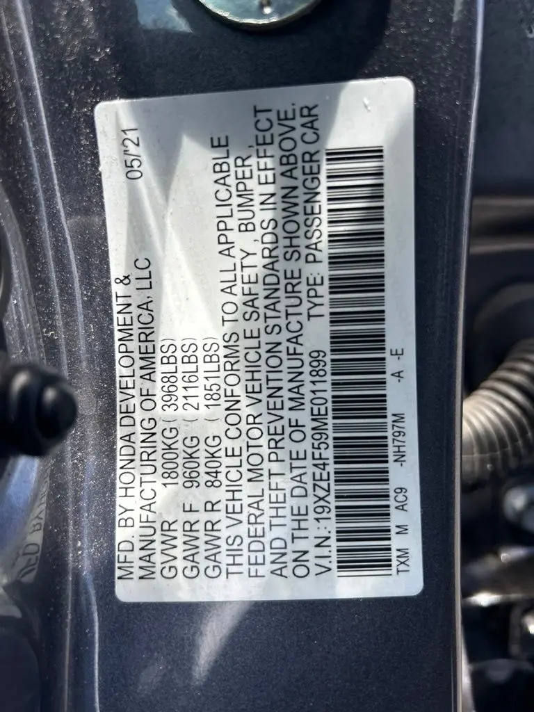 2021 Honda Insight - $19,112