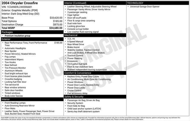 2004 Chrysler Crossfire - $8,883