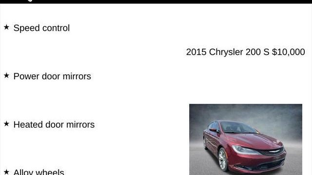 2015 Chrysler 200 S