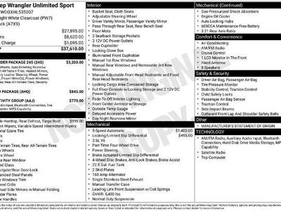 2017 Jeep Wrangler Unlimited 4X4 Sport 4DR SUV