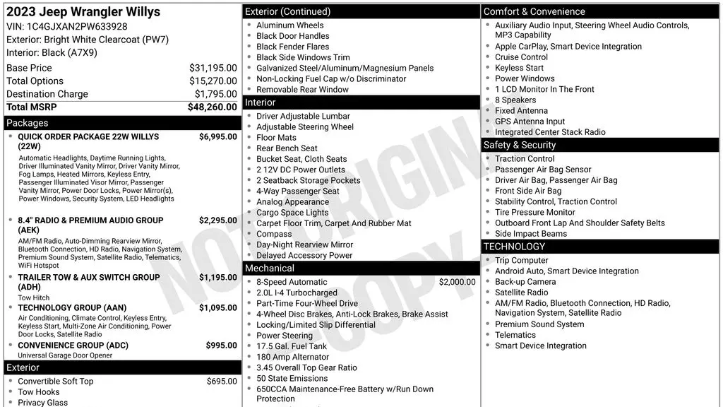 2023 Jeep Wrangler Willys
