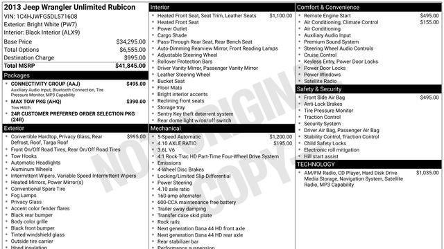 2013 Jeep Wrangler Unlimited Rubicon 10th Anniversary