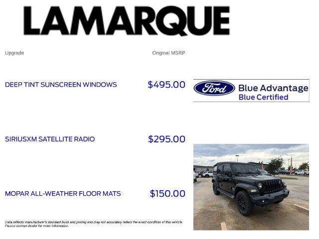 2019 Jeep Wrangler - $21,380