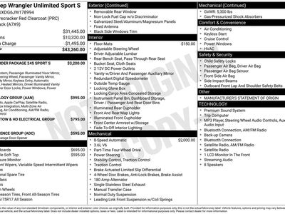 2018 Jeep Wrangler Unlimited 4X4 Sport 4DR SUV (midyear Release)