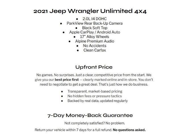 2021 Jeep Wrangler - $29,339