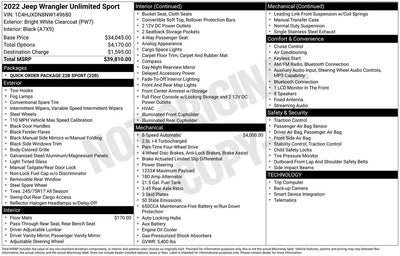 2022 Jeep Wrangler Unlimited 4X4 Willys 4DR SUV