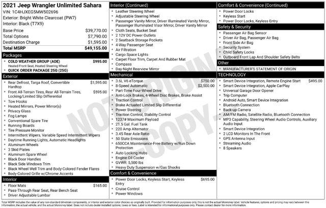 2021 Jeep Wrangler - $25,687