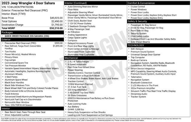 2023 Jeep Wrangler - $26,896