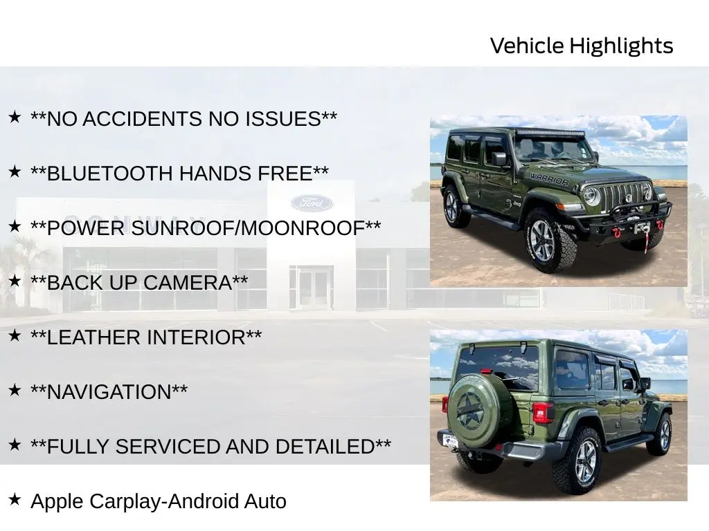 2021 Jeep Wrangler - $29,850