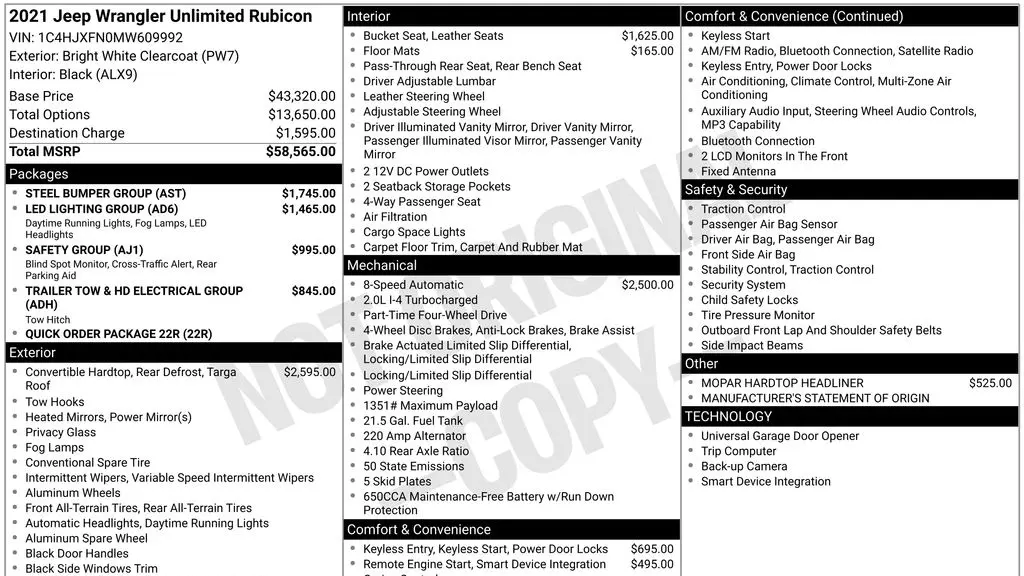 2021 Jeep Wrangler Unlimited Rubicon