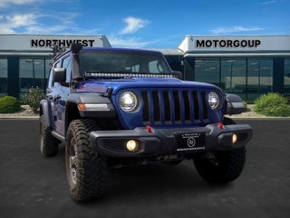 2019 Jeep Wrangler Unlimited with Ocean Blue Metallic Clearcoat Exterior