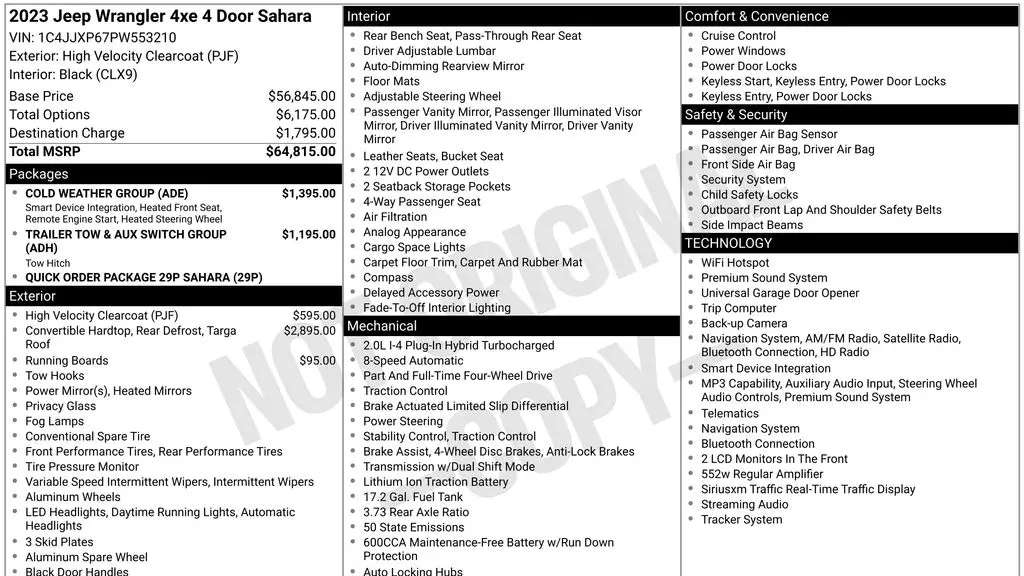 Preowned 2023 Jeep Wrangler Sahara 4xe for Sale