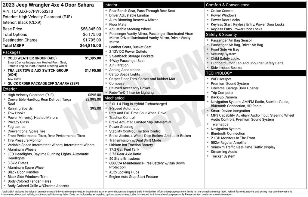 2023 Jeep Wrangler - $25,750