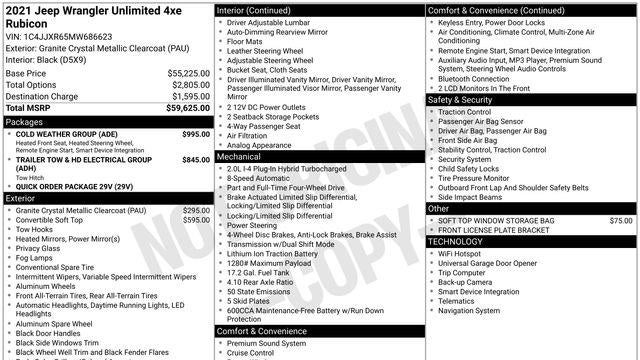 2021 Jeep Wrangler Unlimited Rubicon 4xe