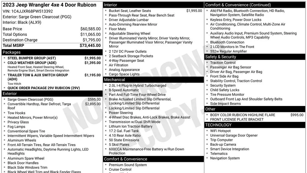 2023 Jeep Wrangler Rubicon 4xe