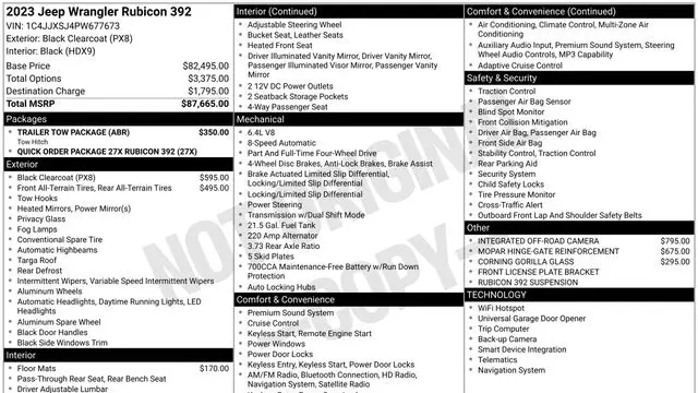 2023 Jeep Wrangler Rubicon 392 20th Anniversary