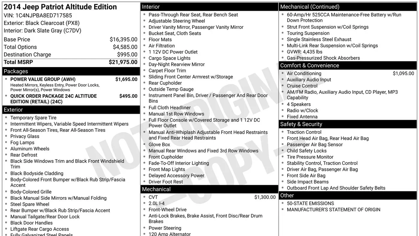 2014 Jeep Patriot Sport