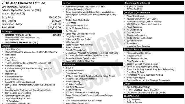 2018 Jeep Cherokee Tech Connect