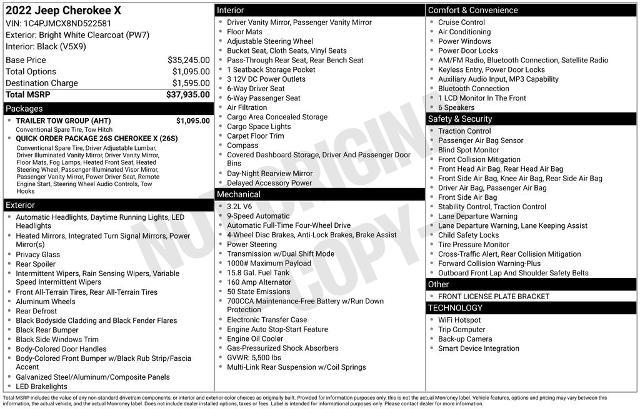 2022 Jeep Cherokee - $21,590