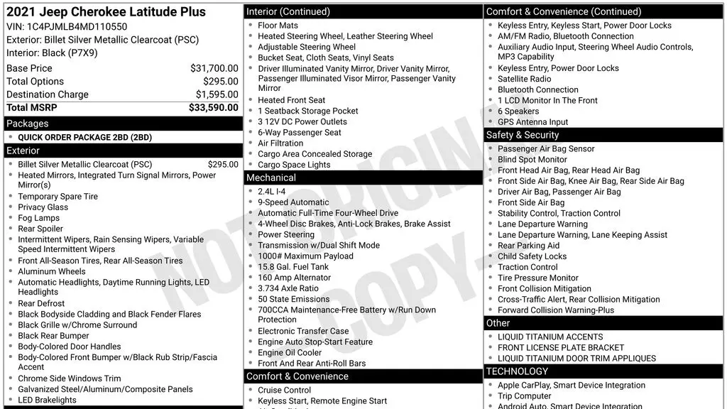 2021 Jeep Cherokee Latitude Plus
