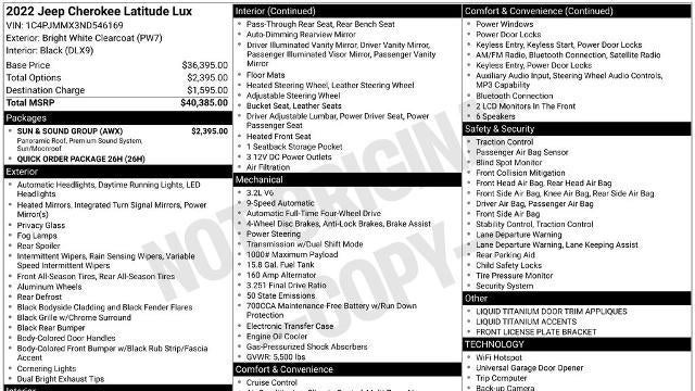 2022 Jeep Cherokee Latitude Lux