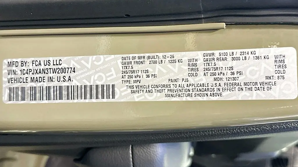2026 Jeep Wrangler Sport