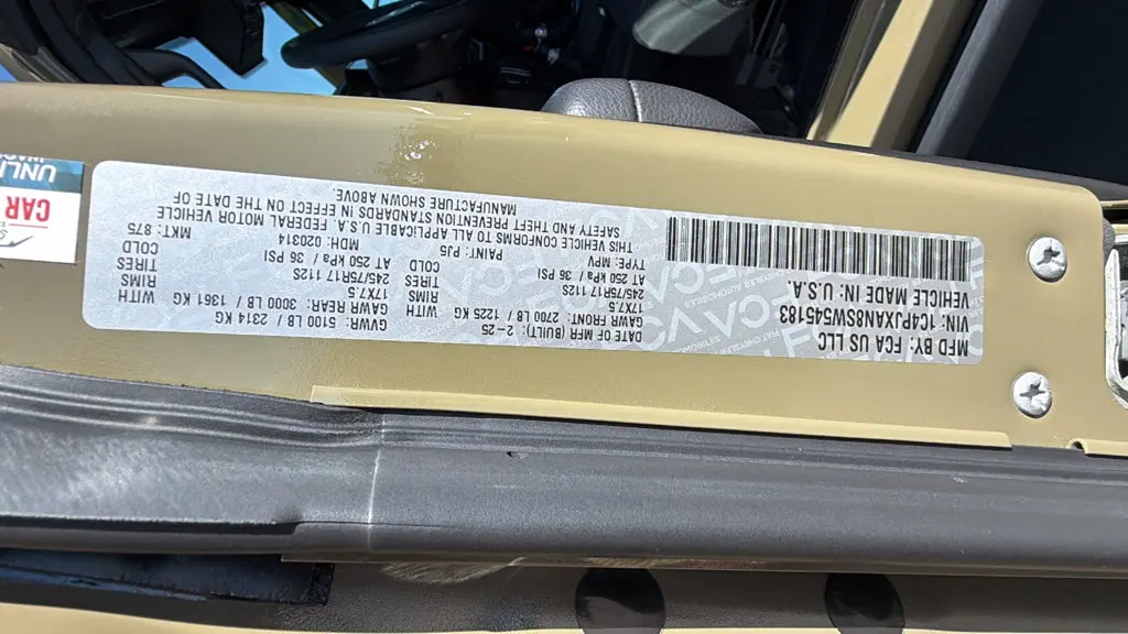2025 Jeep Wrangler - $31,252