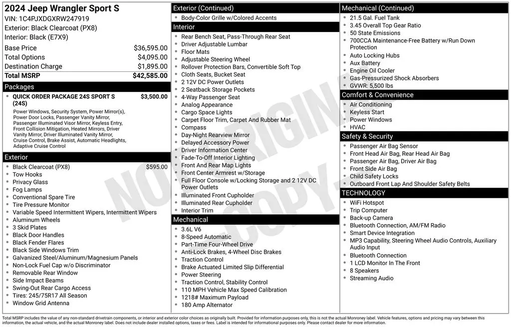2024 Jeep Wrangler - $24,798