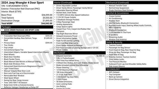 2024 Jeep Wrangler Sport