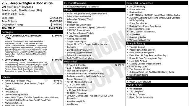 2025 Jeep Wrangler Willys