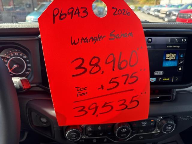 2026 Jeep Wrangler - $38,960