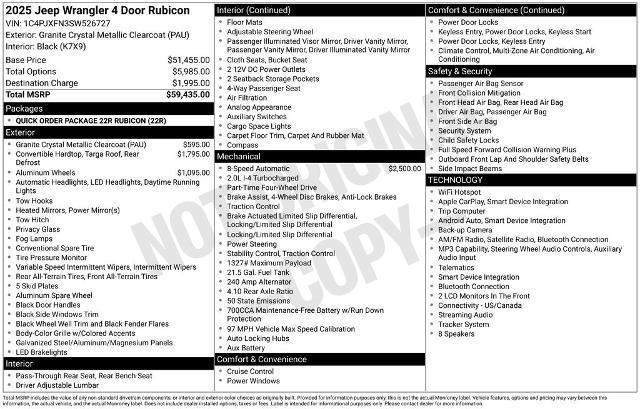 2025 Jeep Wrangler - $32,199