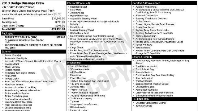 Preowned 2013 Dodge Durango Crew for Sale