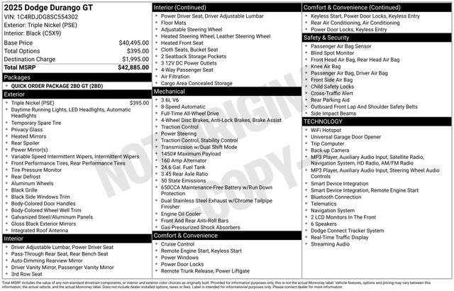 2025 Dodge Durango - $25,663