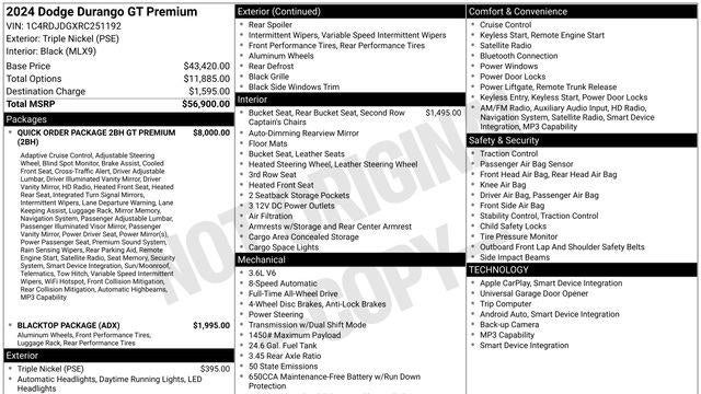 2024 Dodge Durango GT Premium