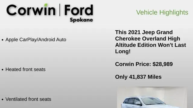 2021 Jeep Grand Cherokee Overland