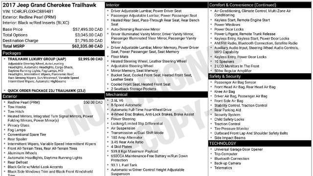 2017 Jeep Grand Cherokee Trailhawk