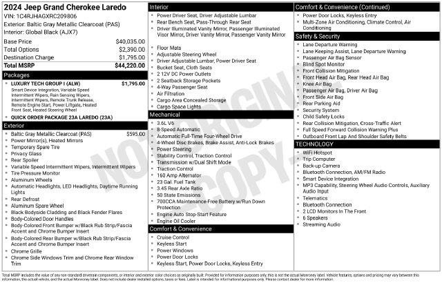 2024 Jeep Cherokee - $27,750