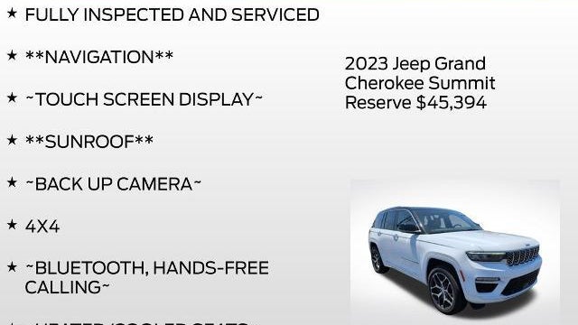 2023 Jeep Grand Cherokee Summit