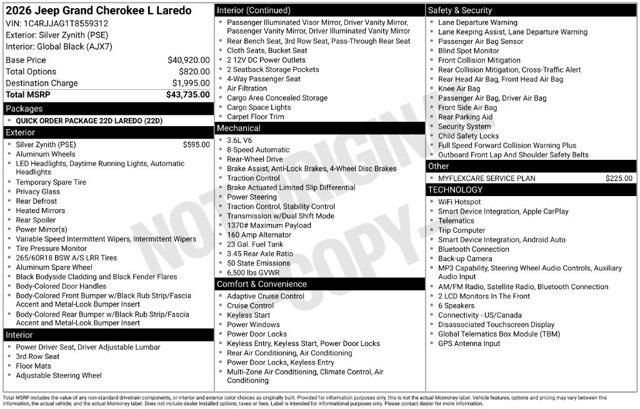 2026 Jeep Cherokee - $33,885