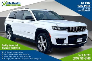 2022 Jeep Grand Cherokee L with Bright White Clearcoat Exterior