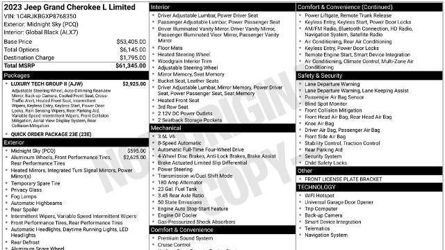 2023 Jeep Grand Cherokee L Limited