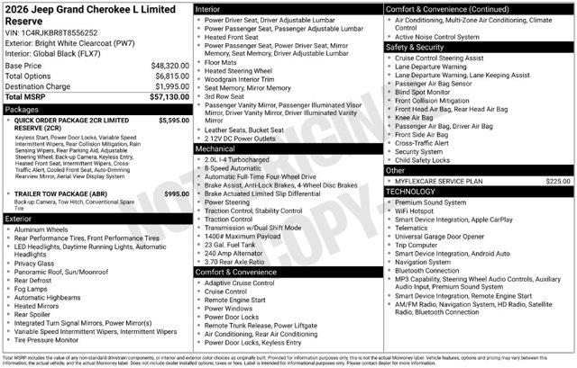 2026 Jeep Cherokee - $47,834