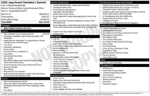 2025 Jeep Cherokee - $43,380