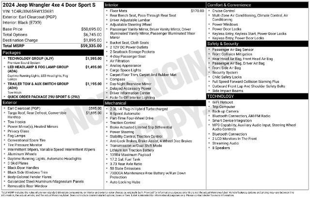 2024 Jeep Wrangler - $29,185