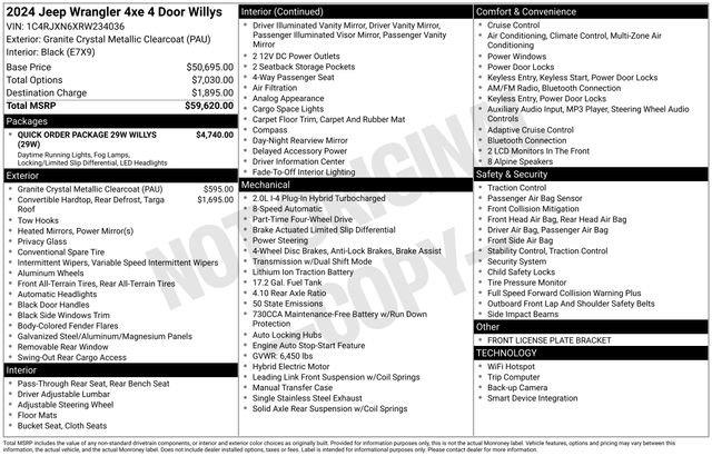 2024 Jeep Wrangler - $32,595