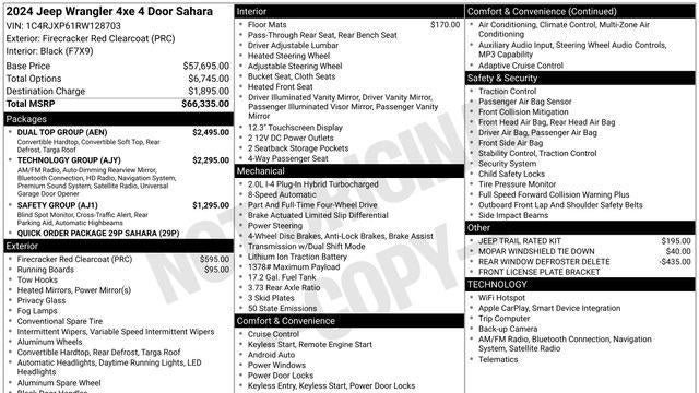 2024 Jeep Wrangler Sahara 4xe